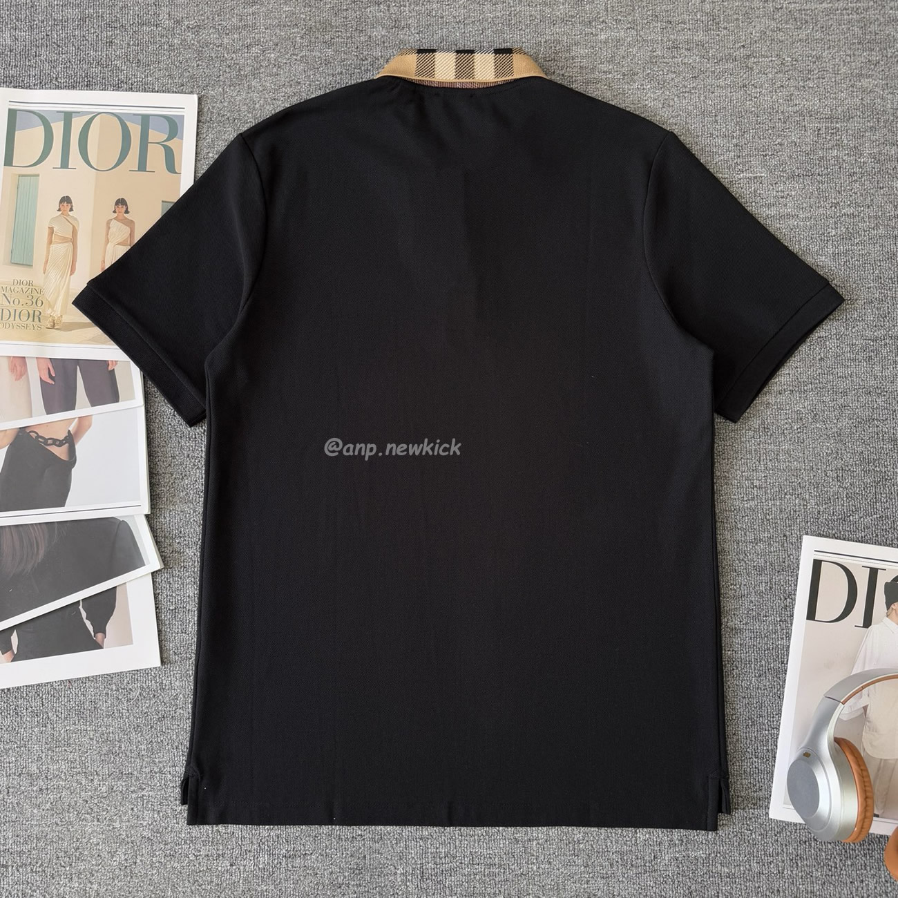 Burberry Plaid Collar Polo Shirt Pure Cotton 8072661s (8) - www.newkick.vip